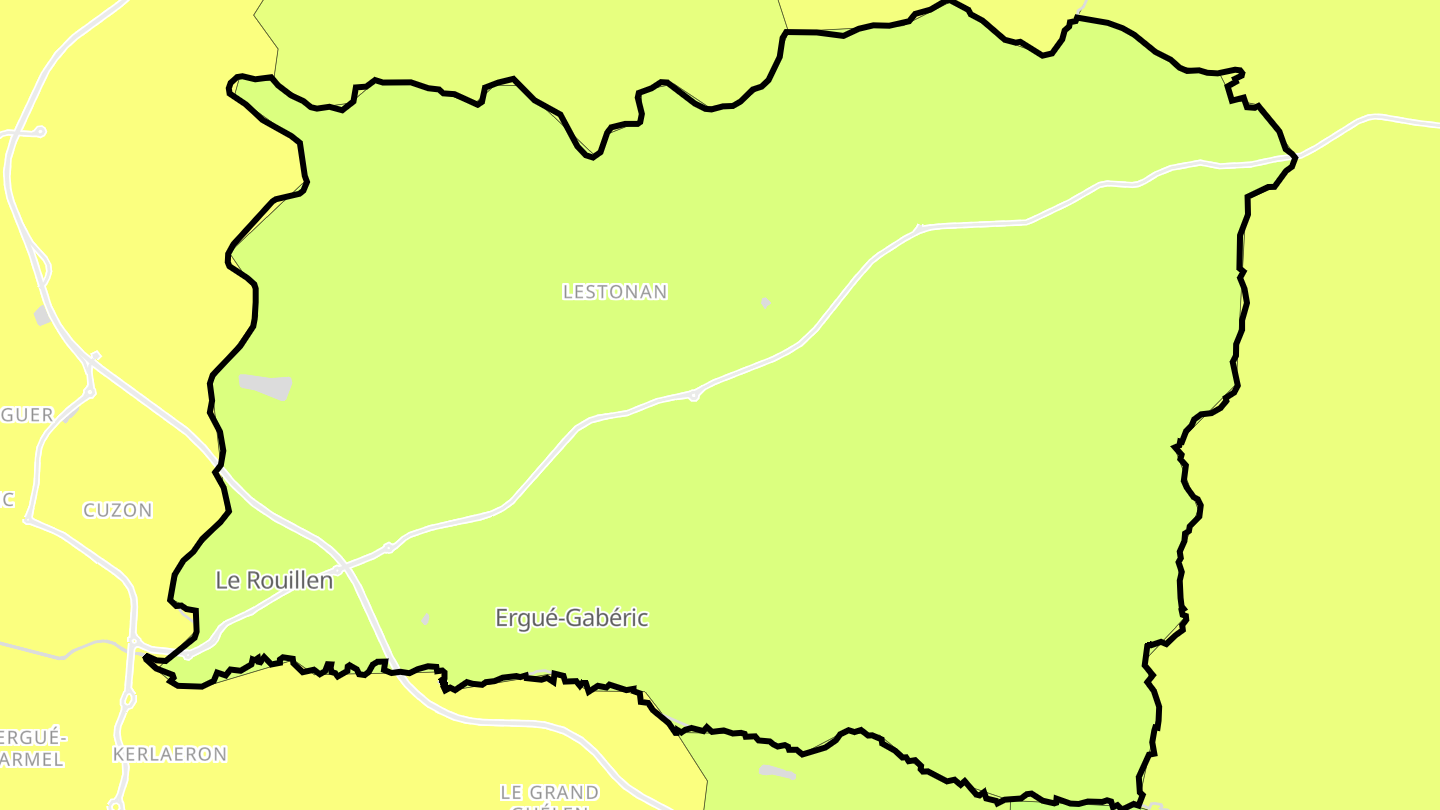 Carte des prix de l'immobilier Ergué-Gabéric