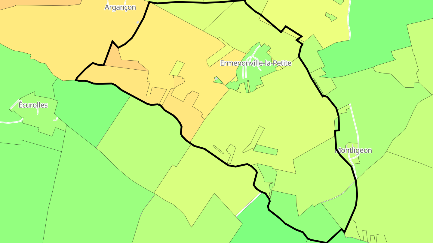 Carte des prix de l'immobilier Ermenonville-la-Petite
