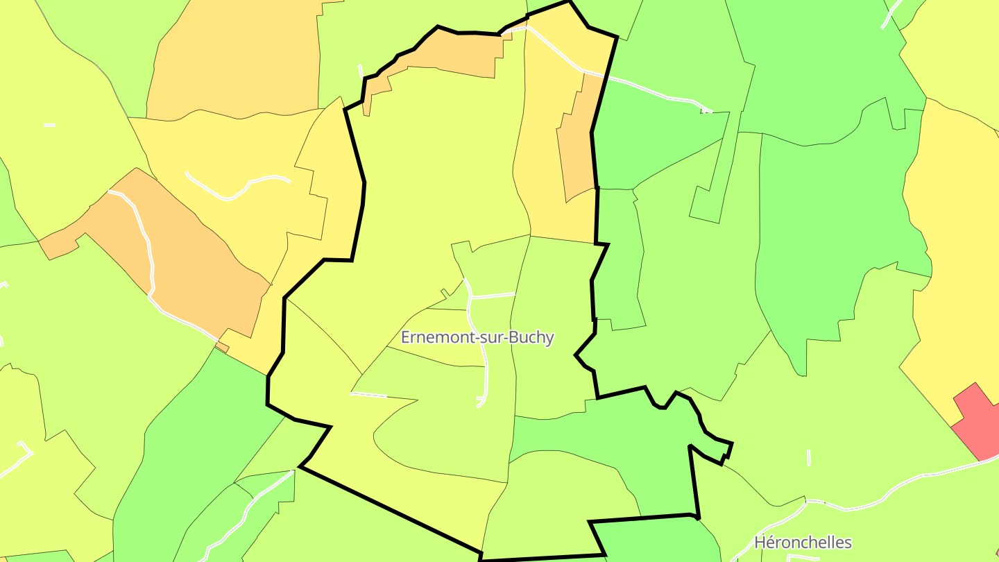 Carte des prix de l'immobilier Ernemont-sur-Buchy