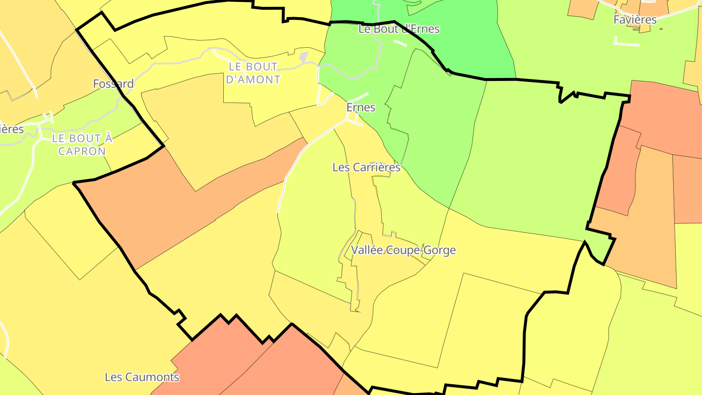Carte des prix de l'immobilier Ernes