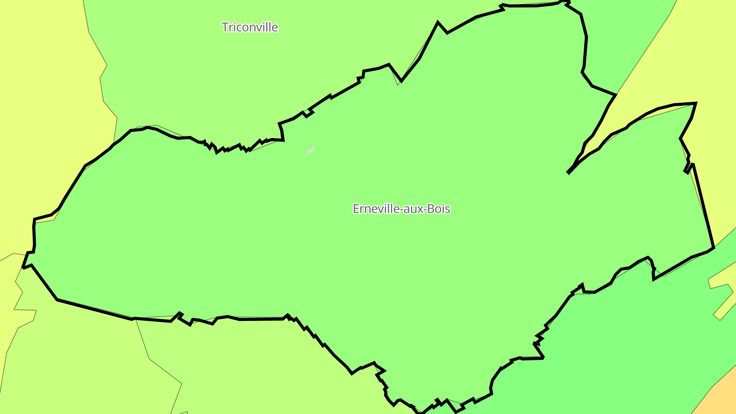 Carte des prix de l'immobilier Erneville-aux-Bois