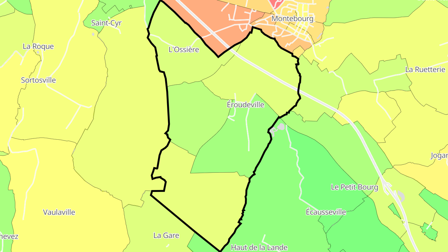 Carte des prix de l'immobilier Éroudeville
