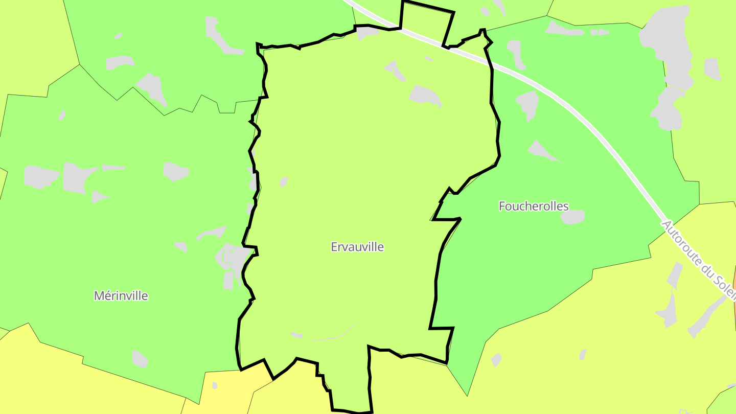 Carte des prix de l'immobilier Ervauville