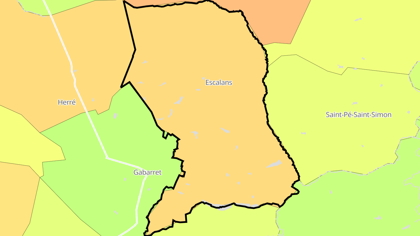 Carte des prix de l'immobilier Escalans