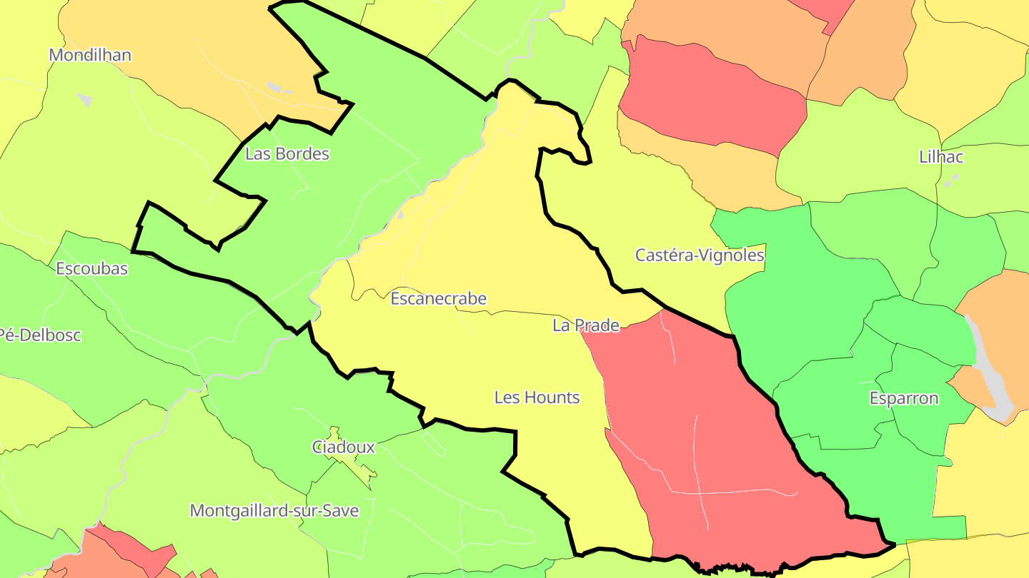 Carte des prix de l'immobilier Escanecrabe