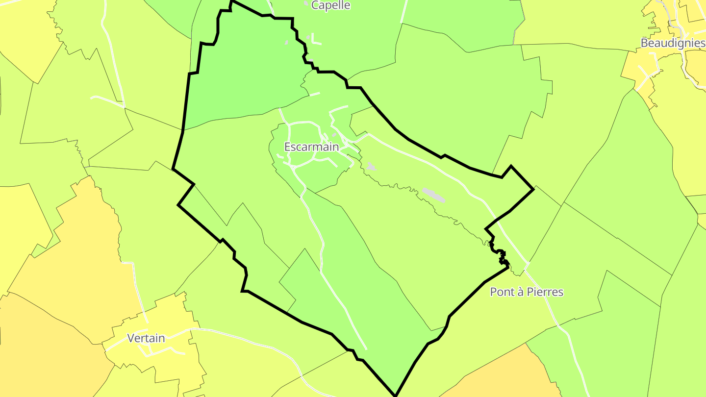 Carte des prix de l'immobilier Escarmain