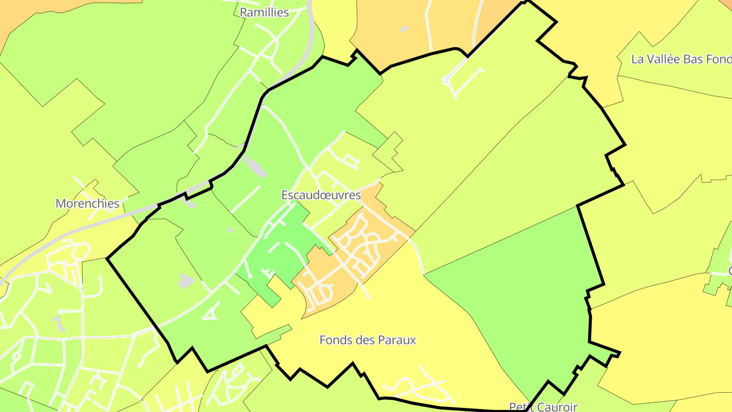 Carte des prix de l'immobilier Escaudœuvres