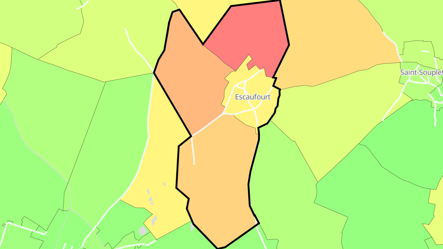 Carte des prix de l'immobilier Escaufourt