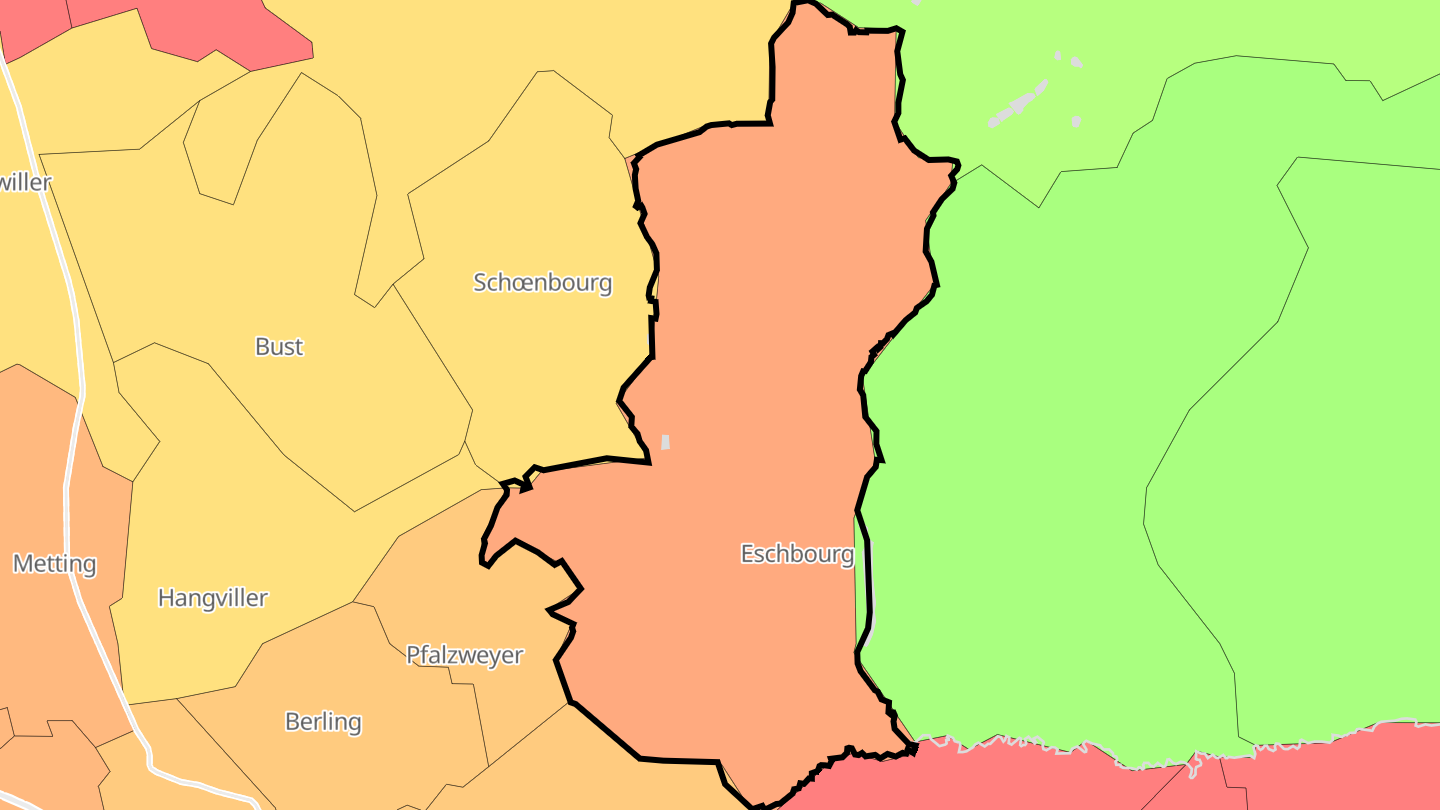 Carte des prix de l'immobilier Eschbourg