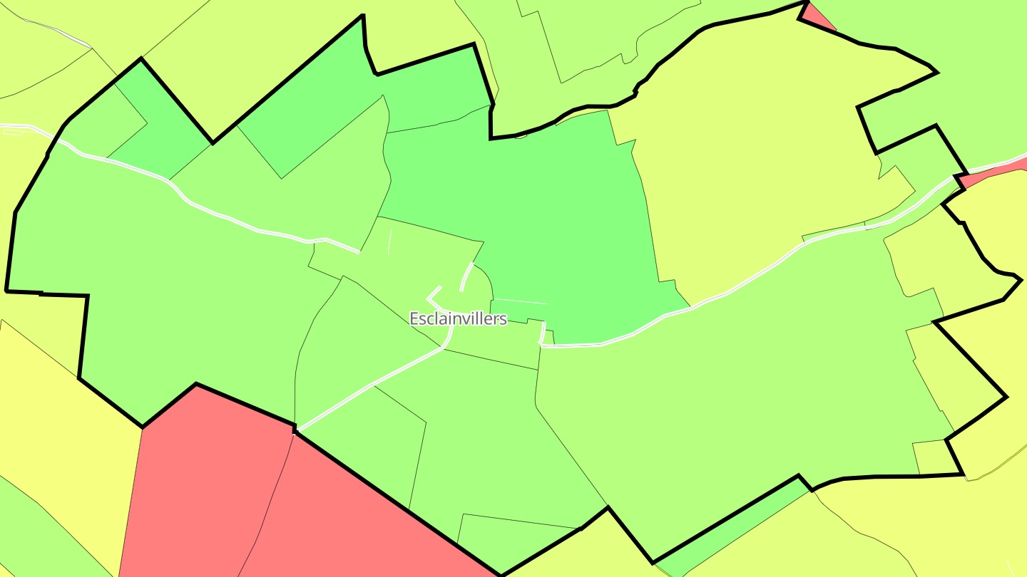 Carte des prix de l'immobilier Esclainvillers
