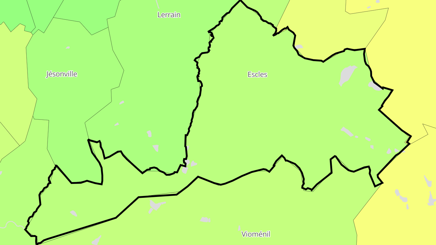 Carte des prix de l'immobilier Escles