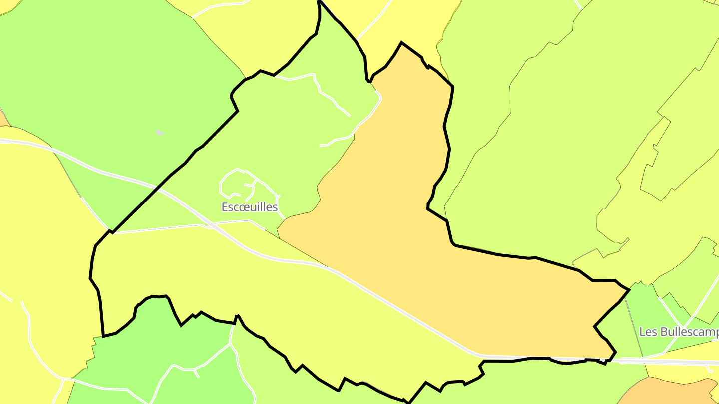 Carte des prix de l'immobilier Escœuilles