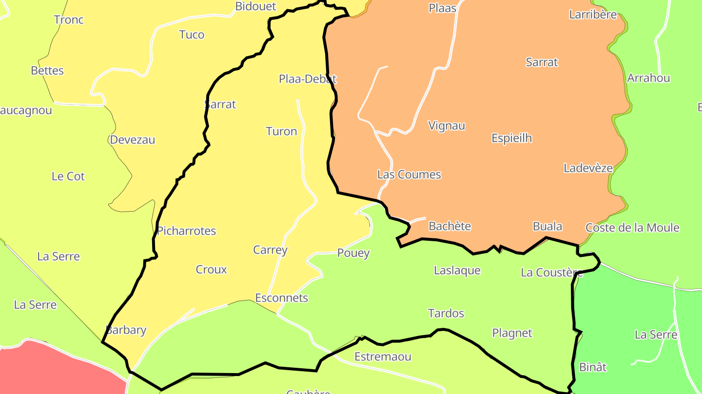 Carte des prix de l'immobilier Esconnets