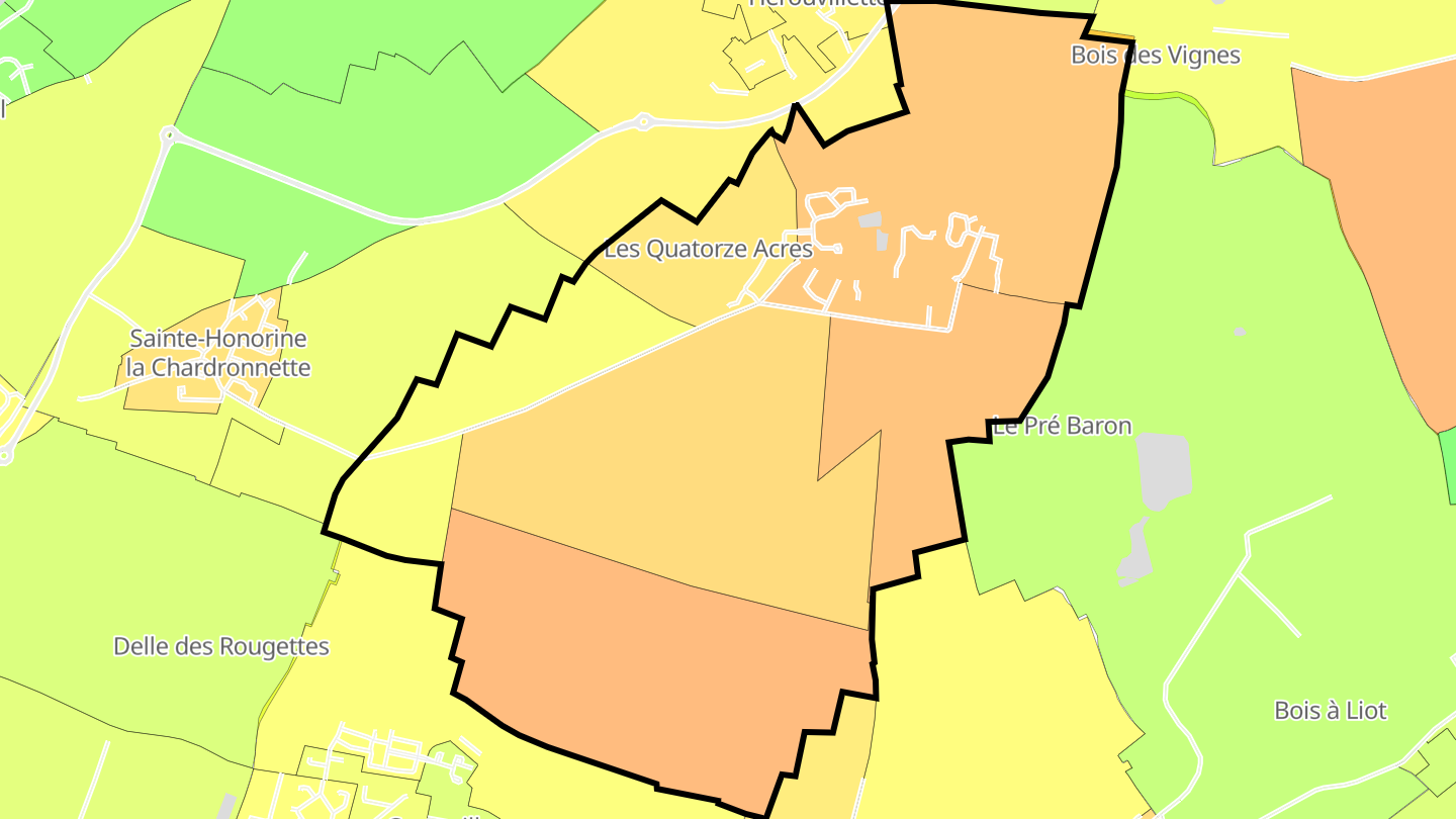 Carte des prix de l'immobilier Escoville