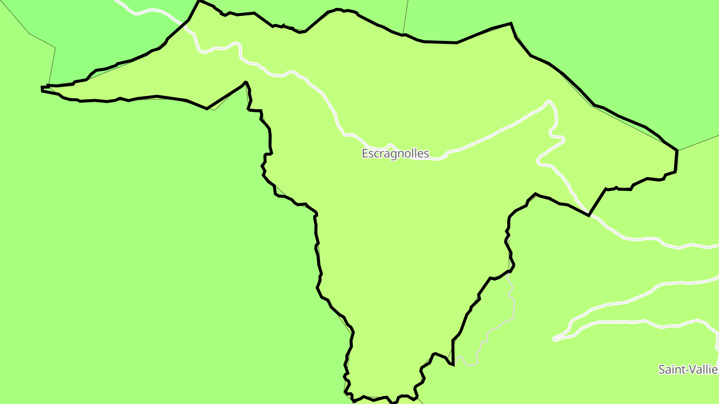 Carte des prix de l'immobilier Escragnolles