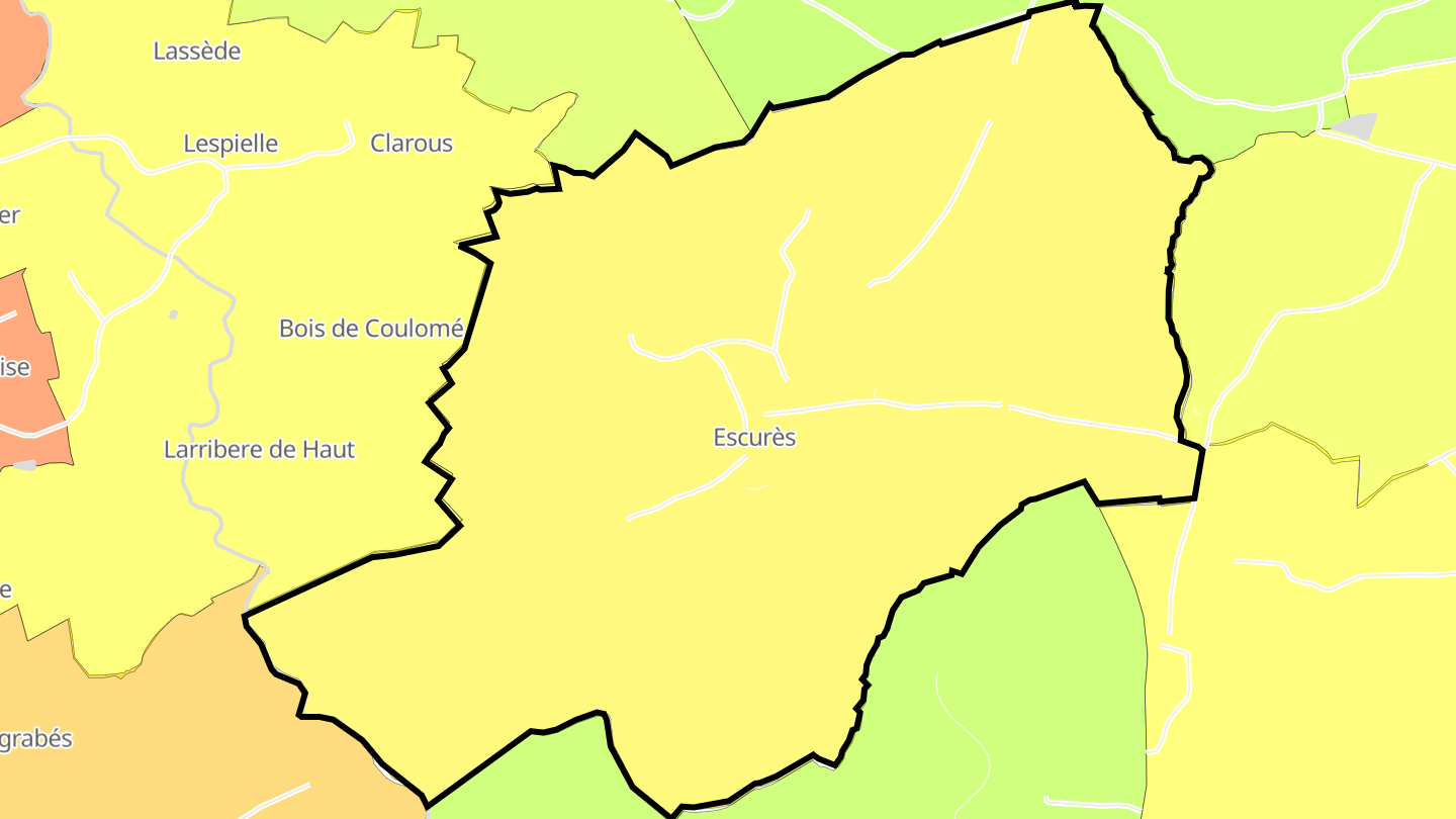 Carte des prix de l'immobilier Escurès