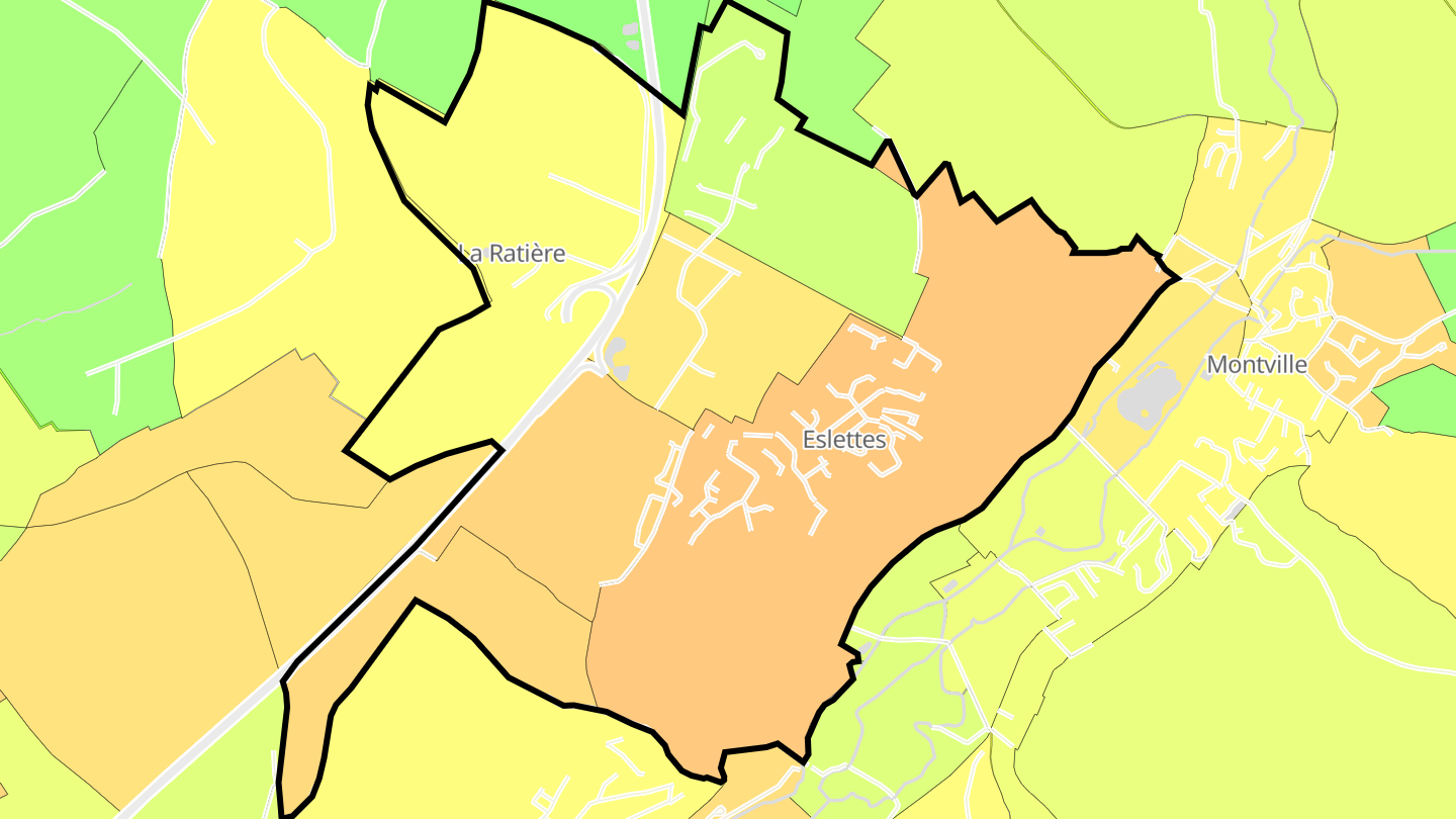 Carte des prix de l'immobilier Eslettes