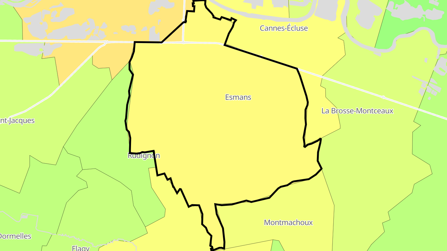 Carte des prix de l'immobilier Esmans