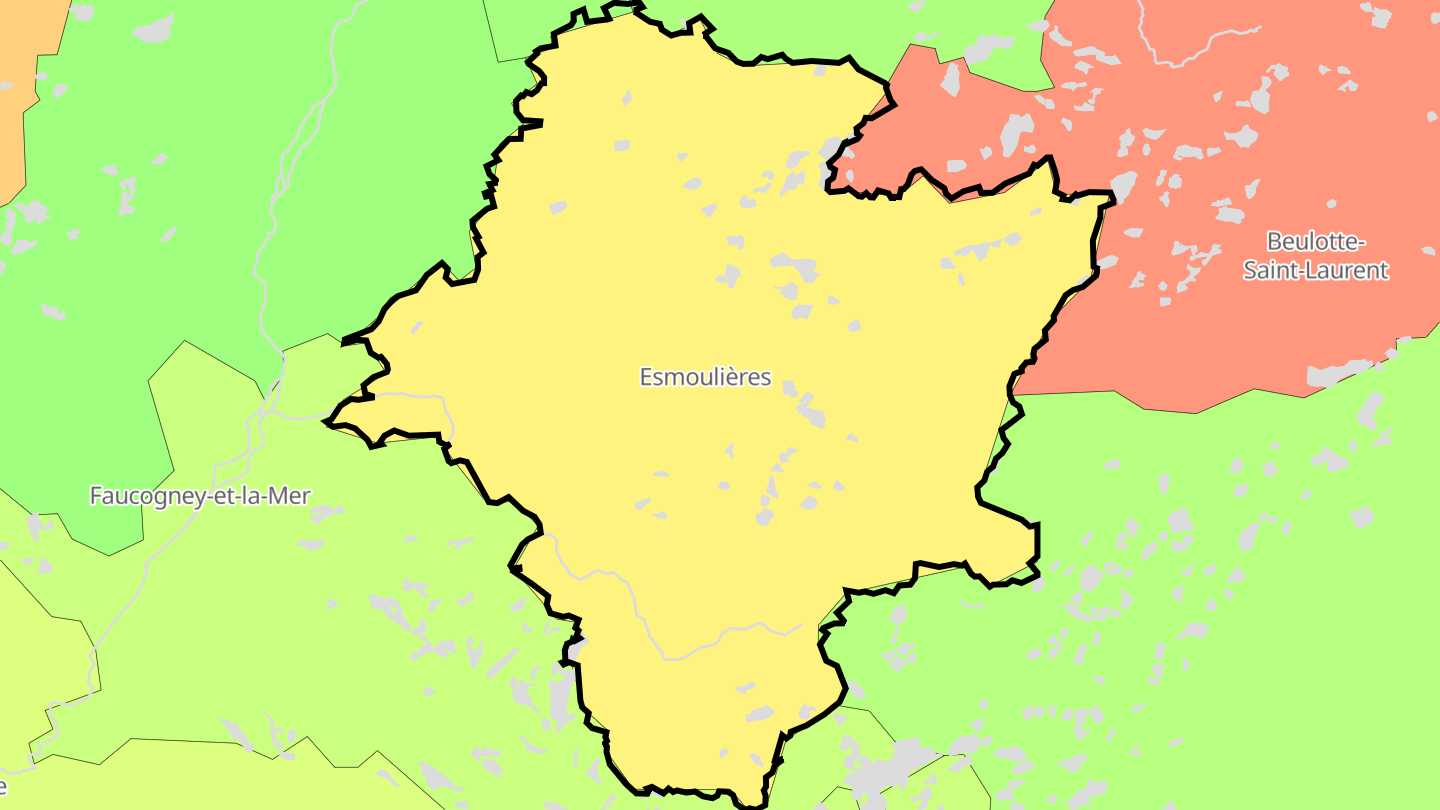 Carte des prix de l'immobilier Esmoulières