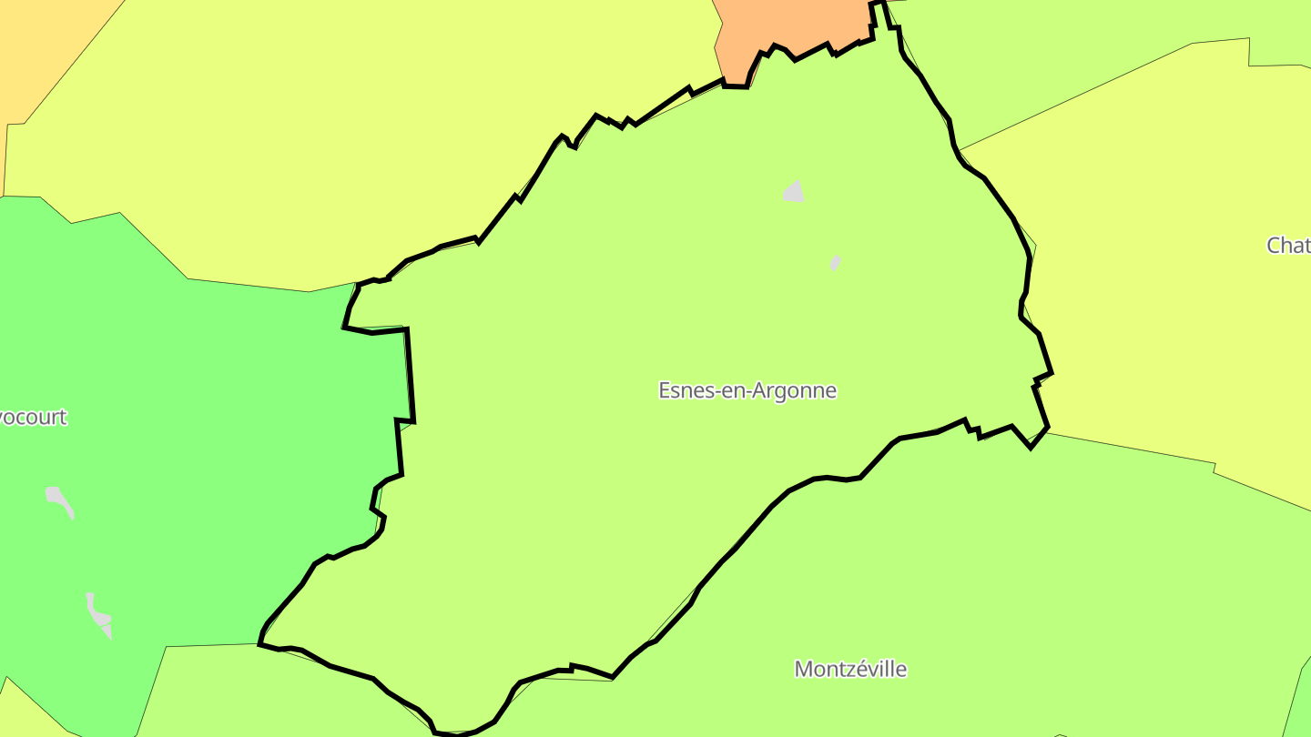 Carte des prix de l'immobilier Esnes-en-Argonne