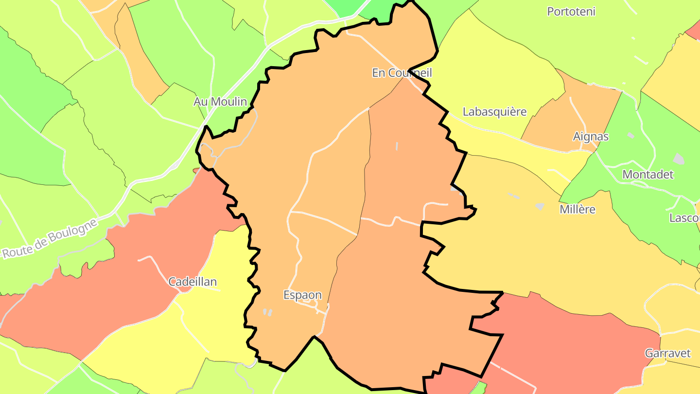 Carte des prix de l'immobilier Espaon