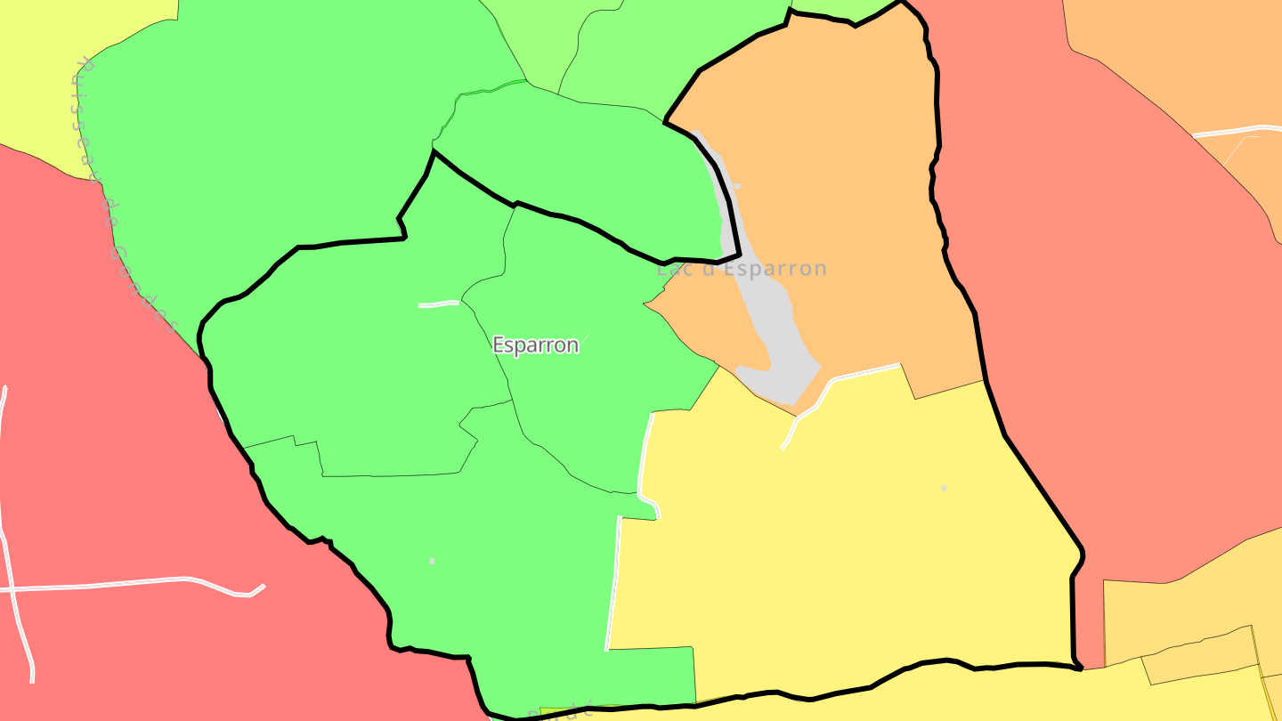 Carte des prix de l'immobilier Esparron