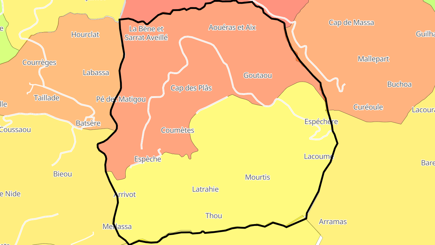 Carte des prix de l'immobilier Espèche