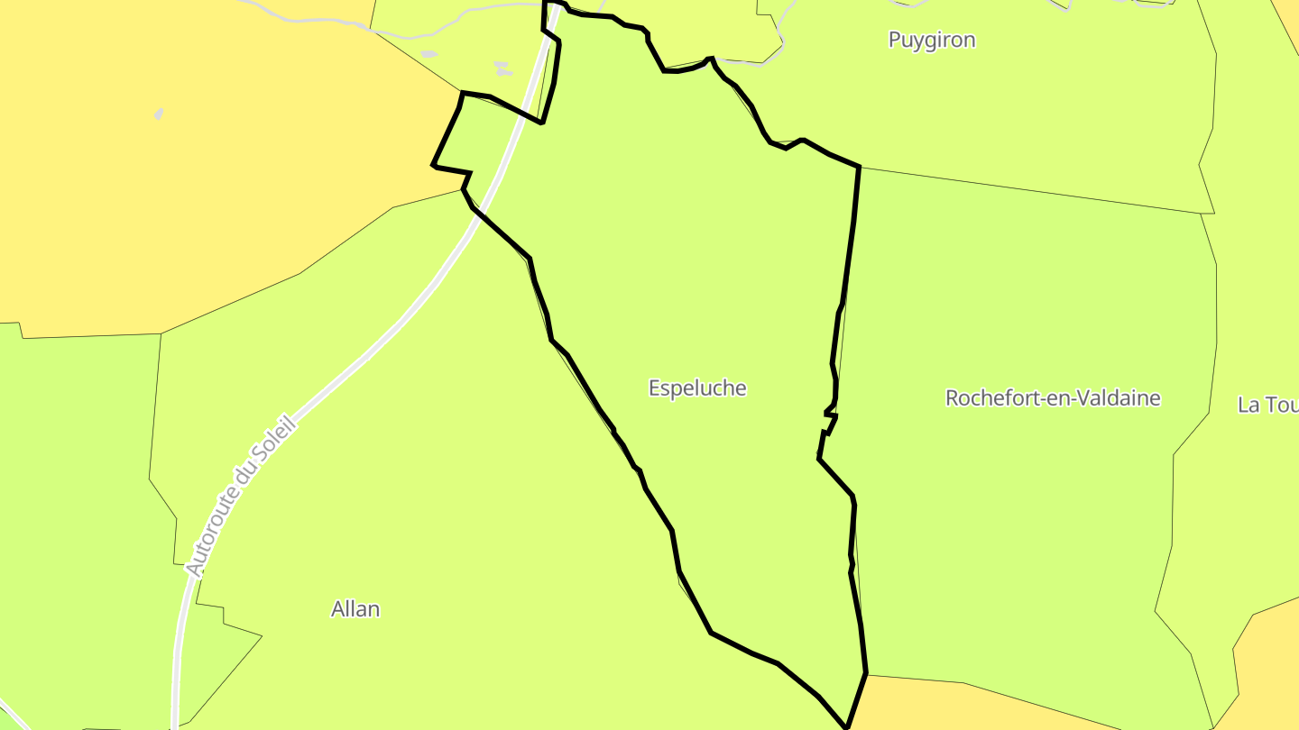 Carte des prix de l'immobilier Espeluche