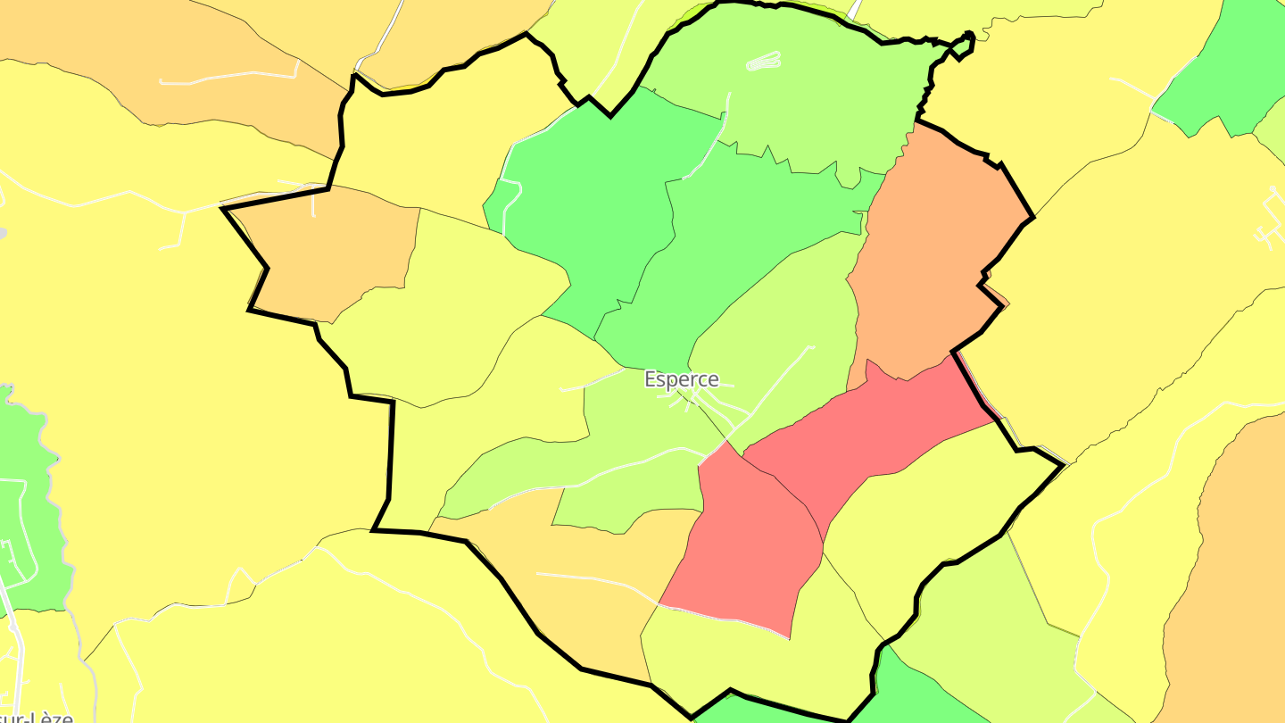 Carte des prix de l'immobilier Esperce