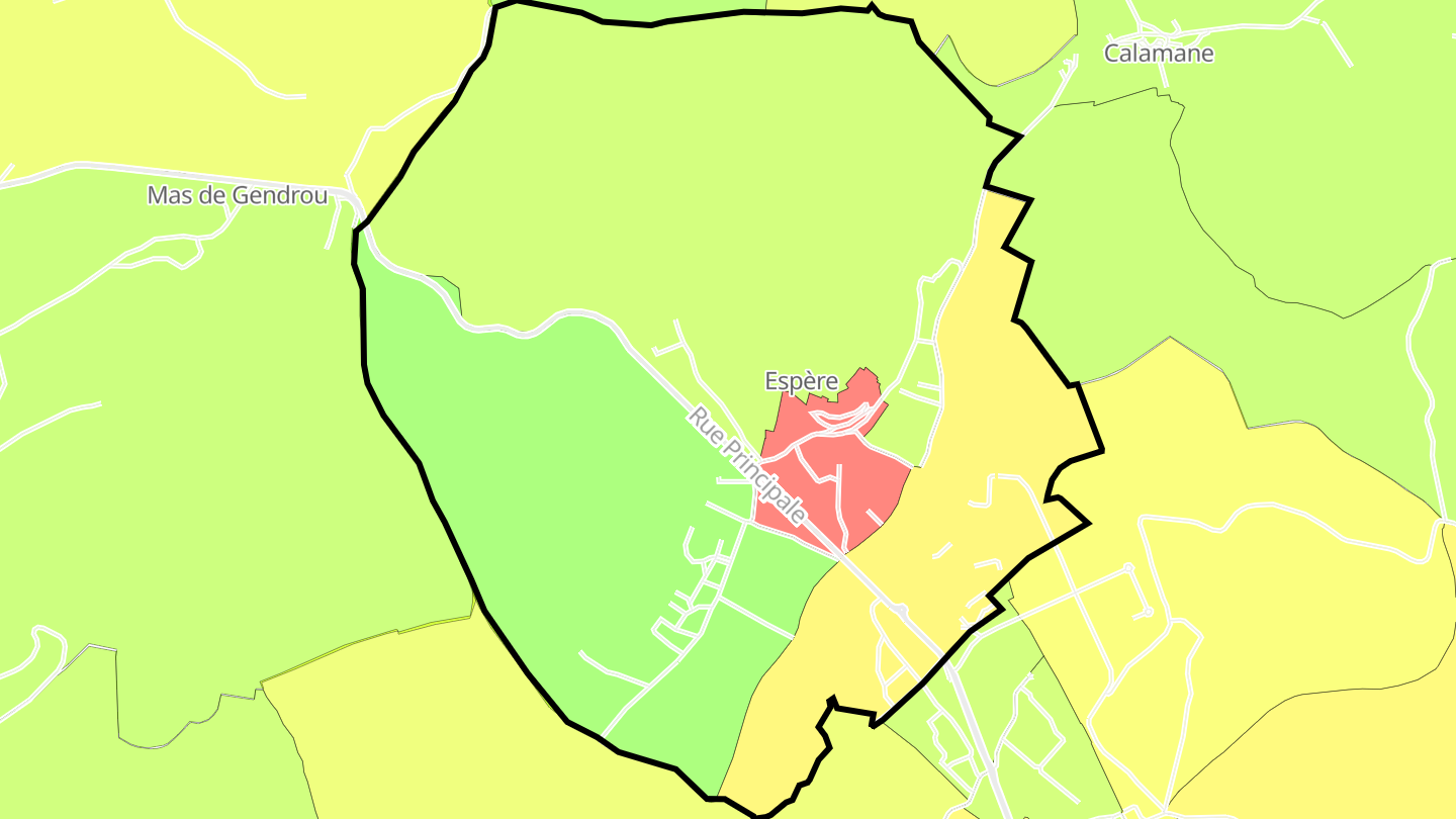 Carte des prix de l'immobilier Espère