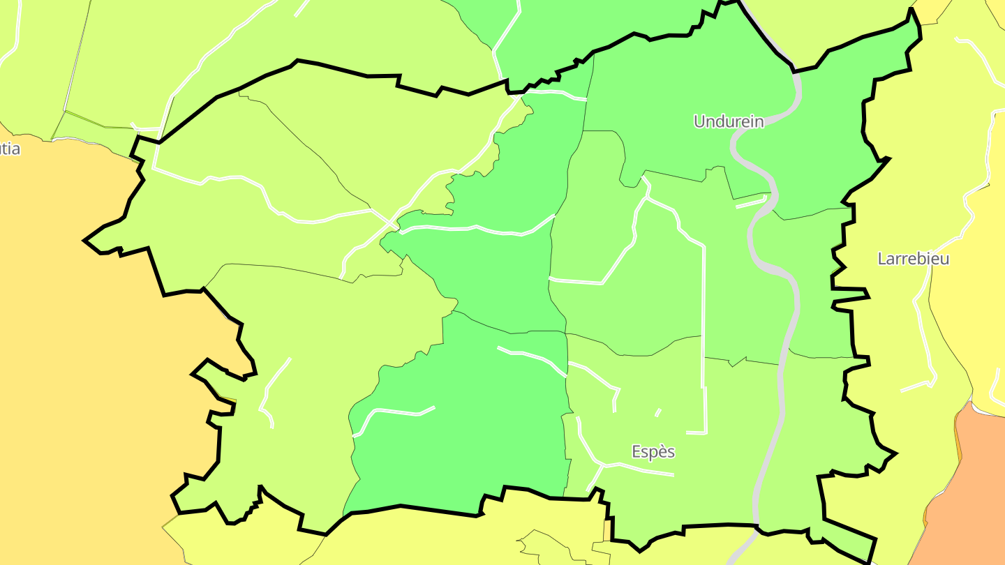 Carte des prix de l'immobilier Espès-Undurein