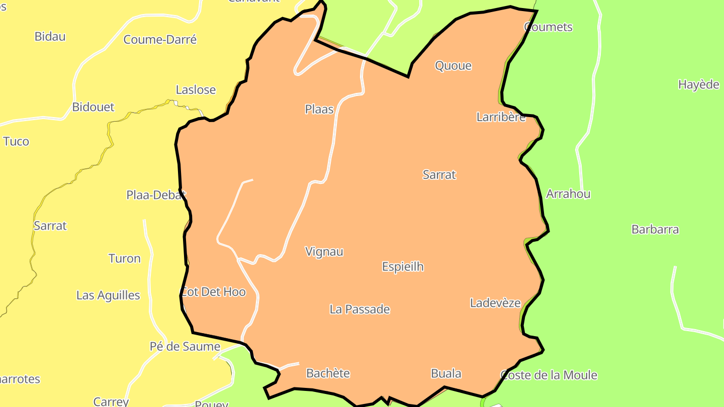 Carte des prix de l'immobilier Espieilh
