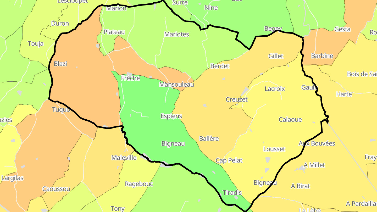 Carte des prix de l'immobilier Espiens
