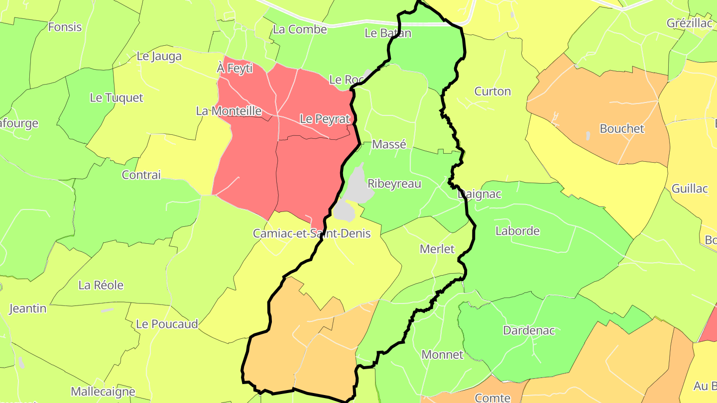 Carte des prix de l'immobilier Espiet