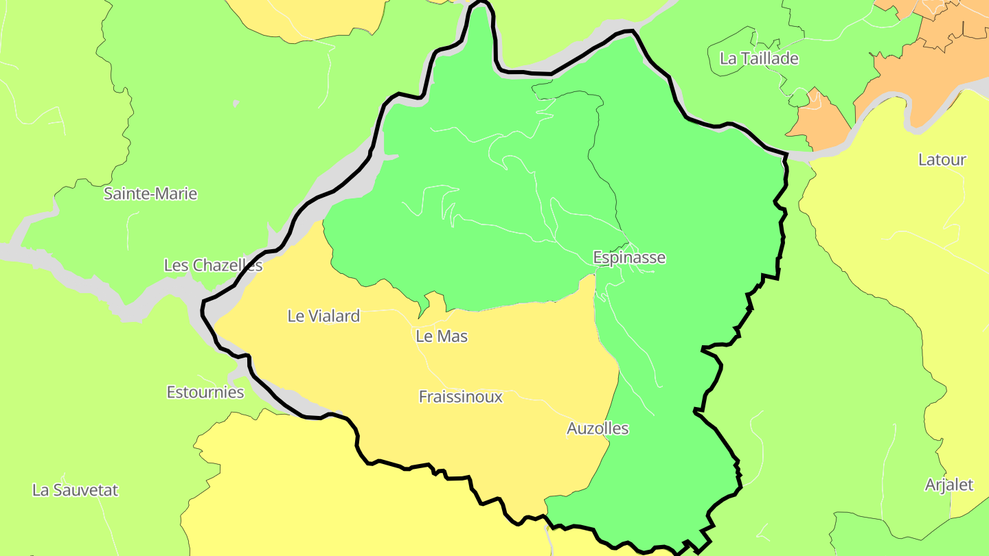 Carte des prix de l'immobilier Espinasse