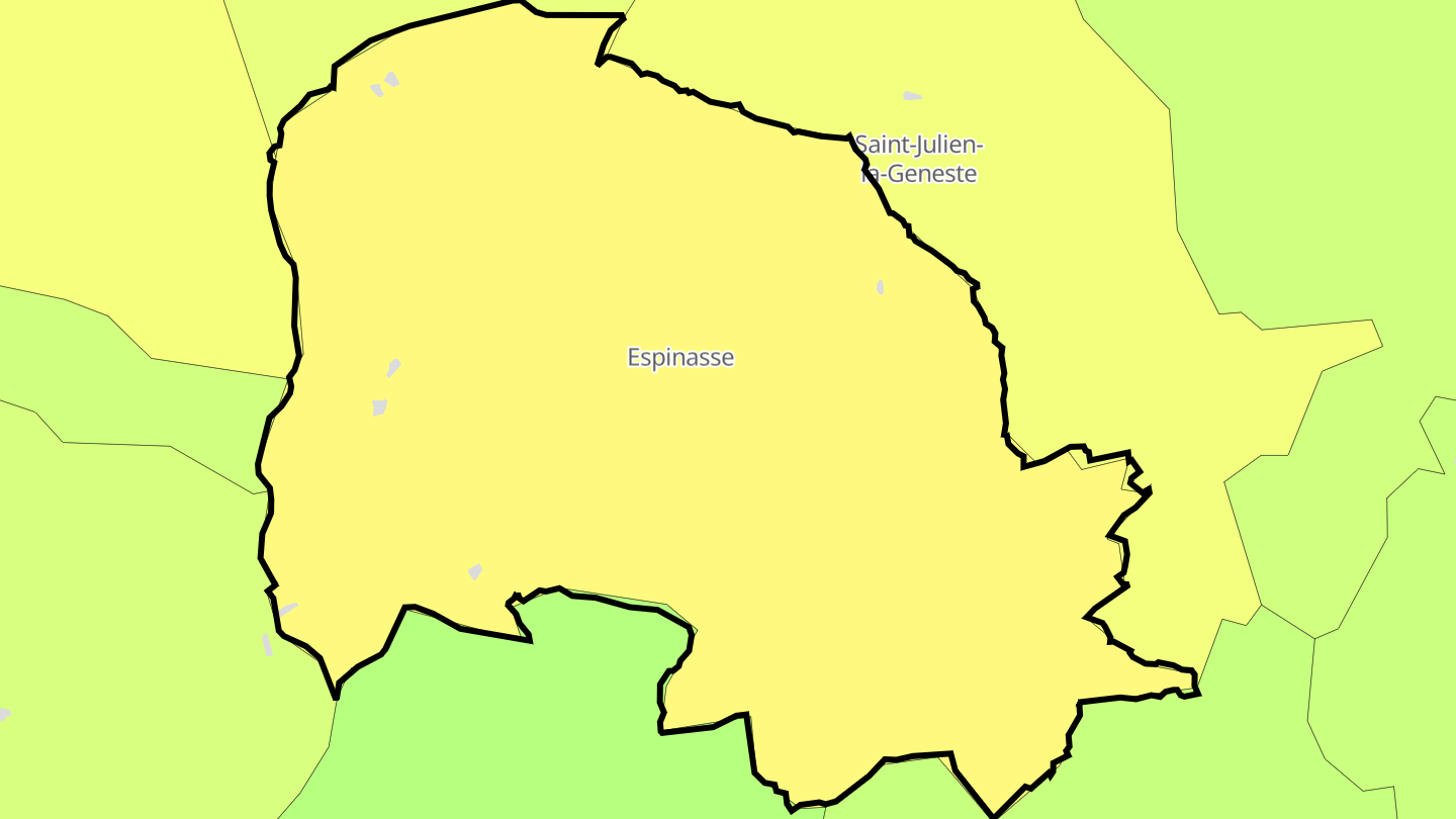 Carte des prix de l'immobilier Espinasse