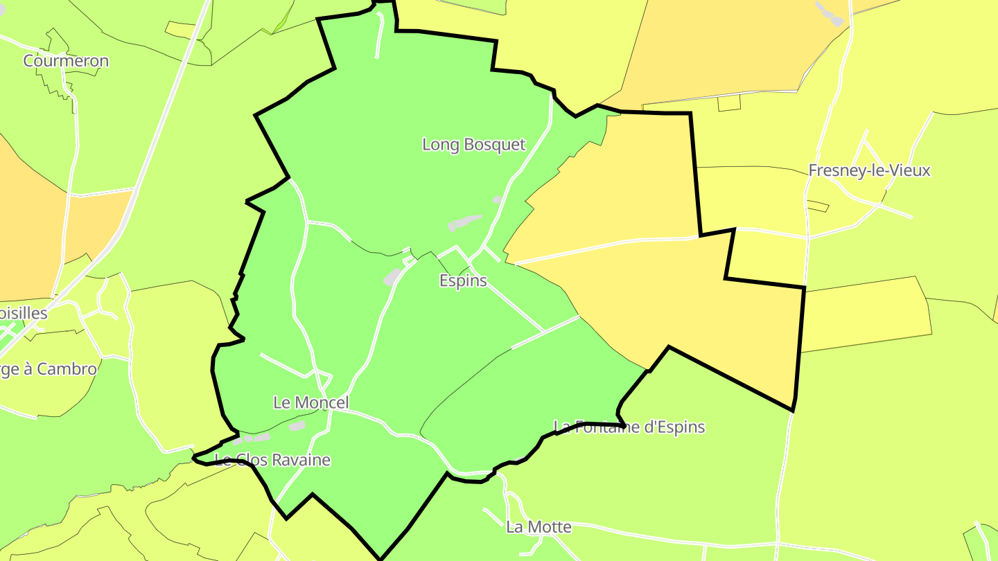 Carte des prix de l'immobilier Espins