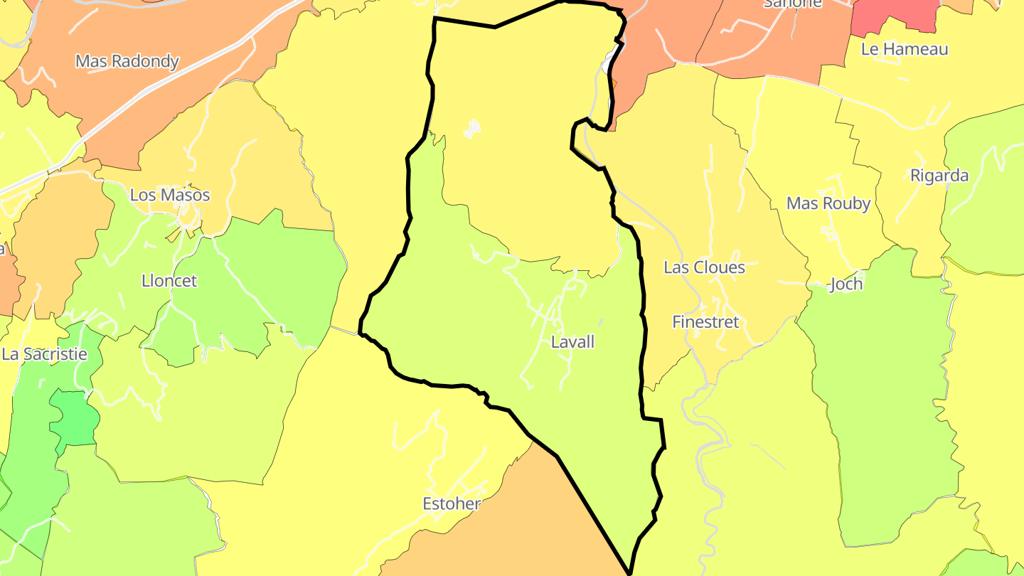 Carte des prix de l'immobilier Espira-de-Conflent