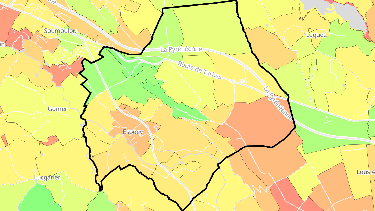 Carte des prix de l'immobilier Espoey