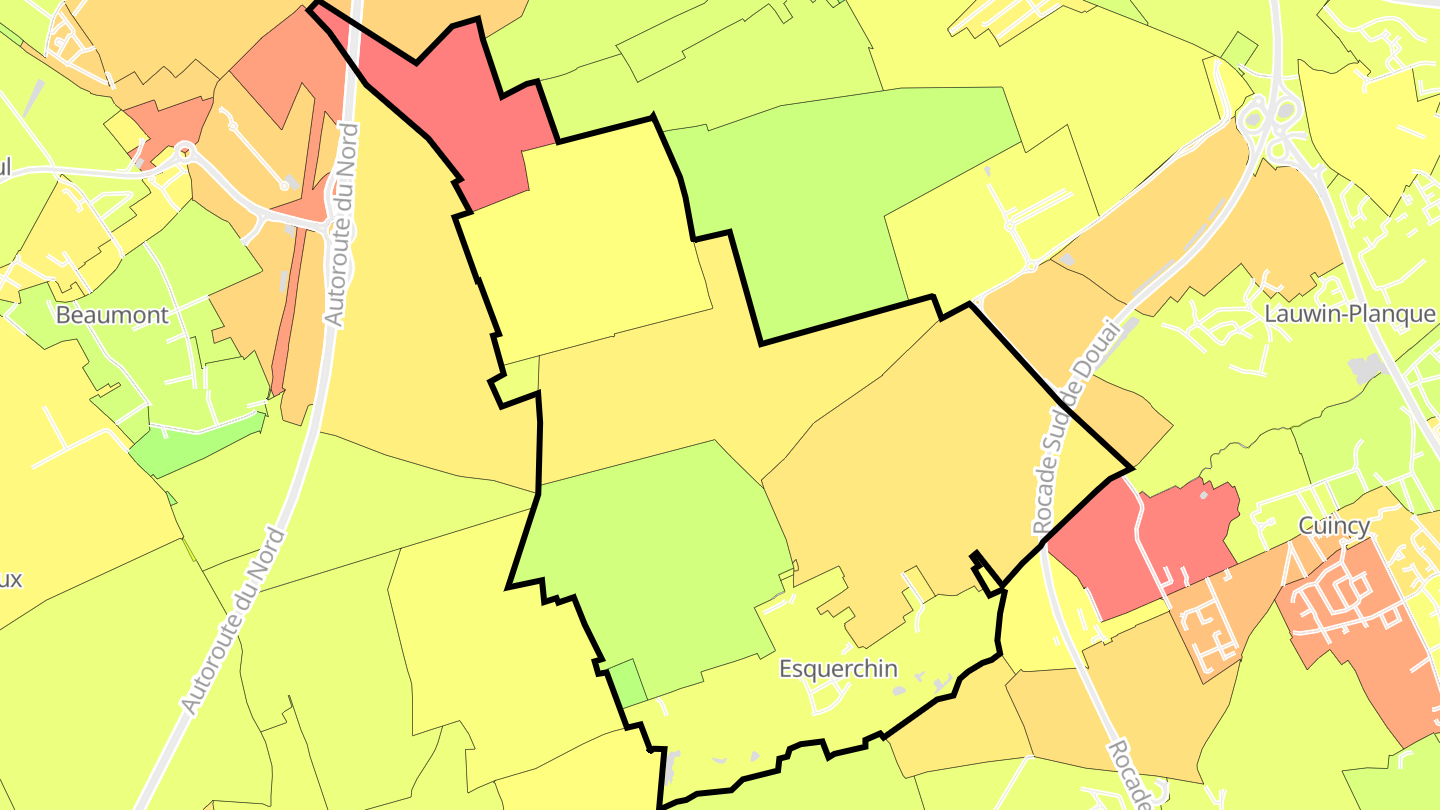 Carte des prix de l'immobilier Esquerchin