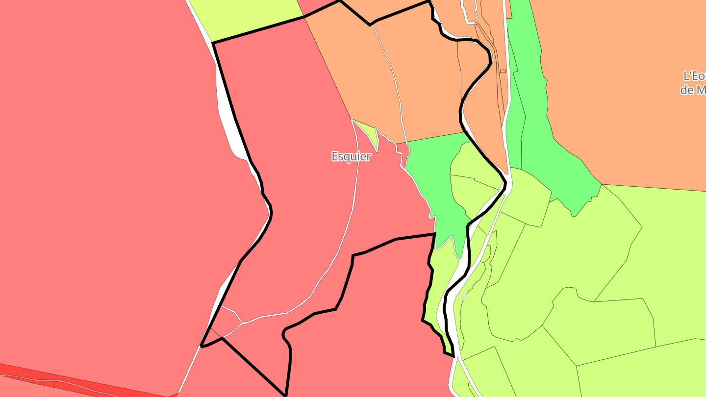 Carte des prix de l'immobilier Esquier