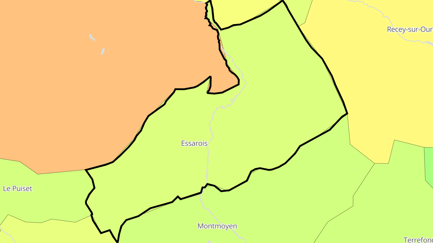 Carte des prix de l'immobilier Essarois