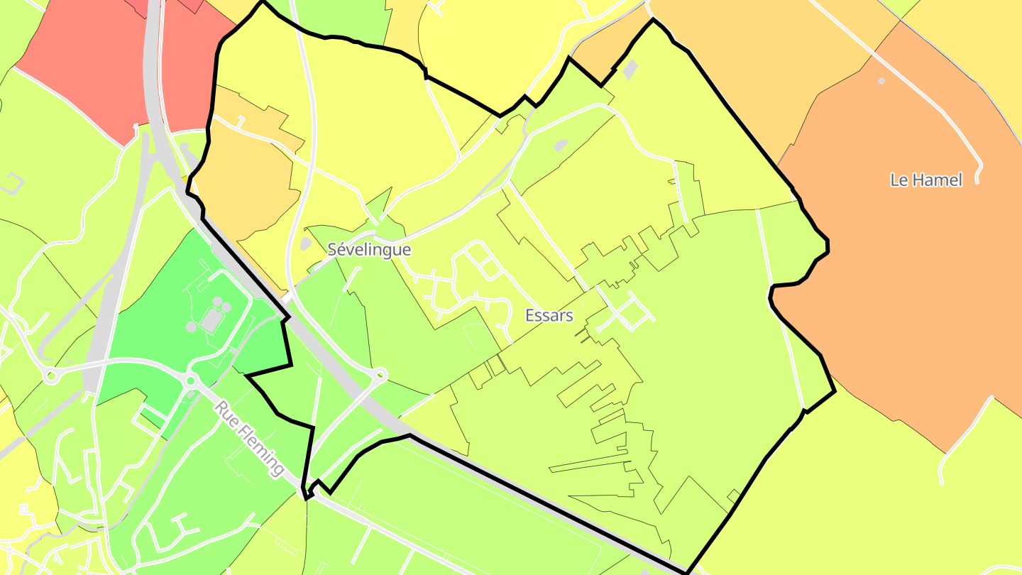 Carte des prix de l'immobilier Essars
