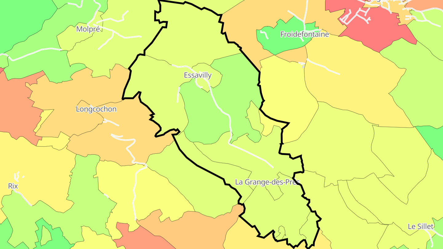 Carte des prix de l'immobilier Essavilly