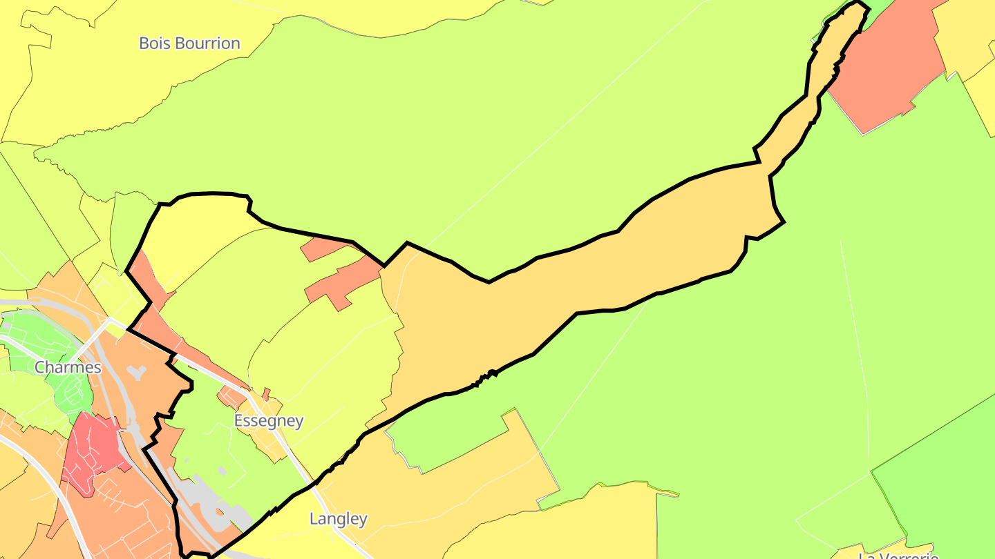 Carte des prix de l'immobilier Essegney