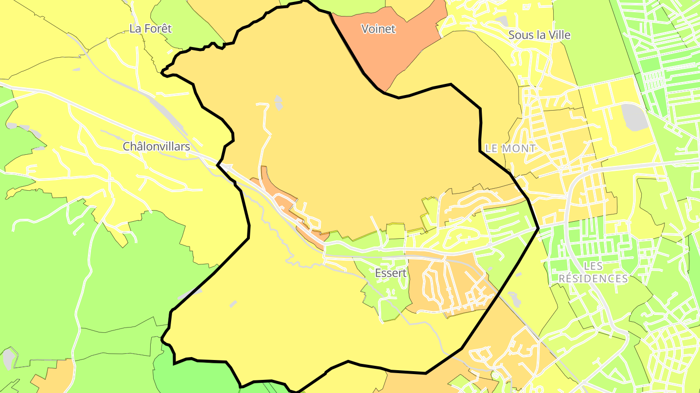 Carte des prix de l'immobilier Essert