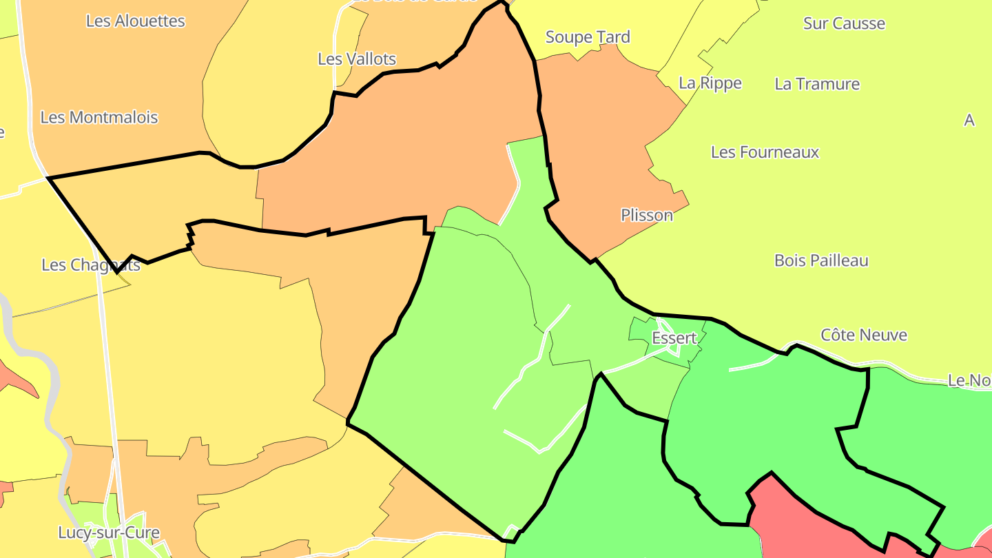 Carte des prix de l'immobilier Essert