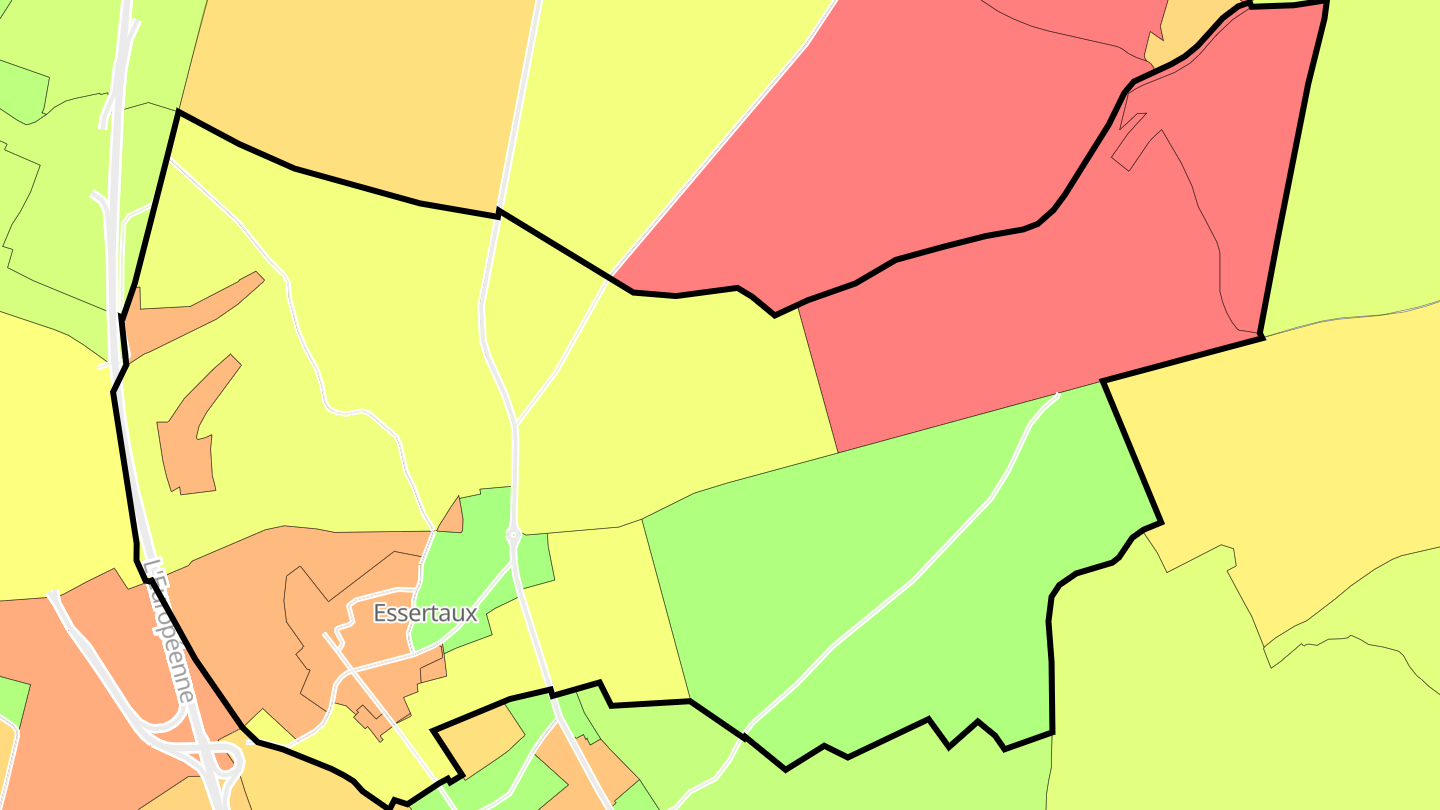 Carte des prix de l'immobilier Essertaux