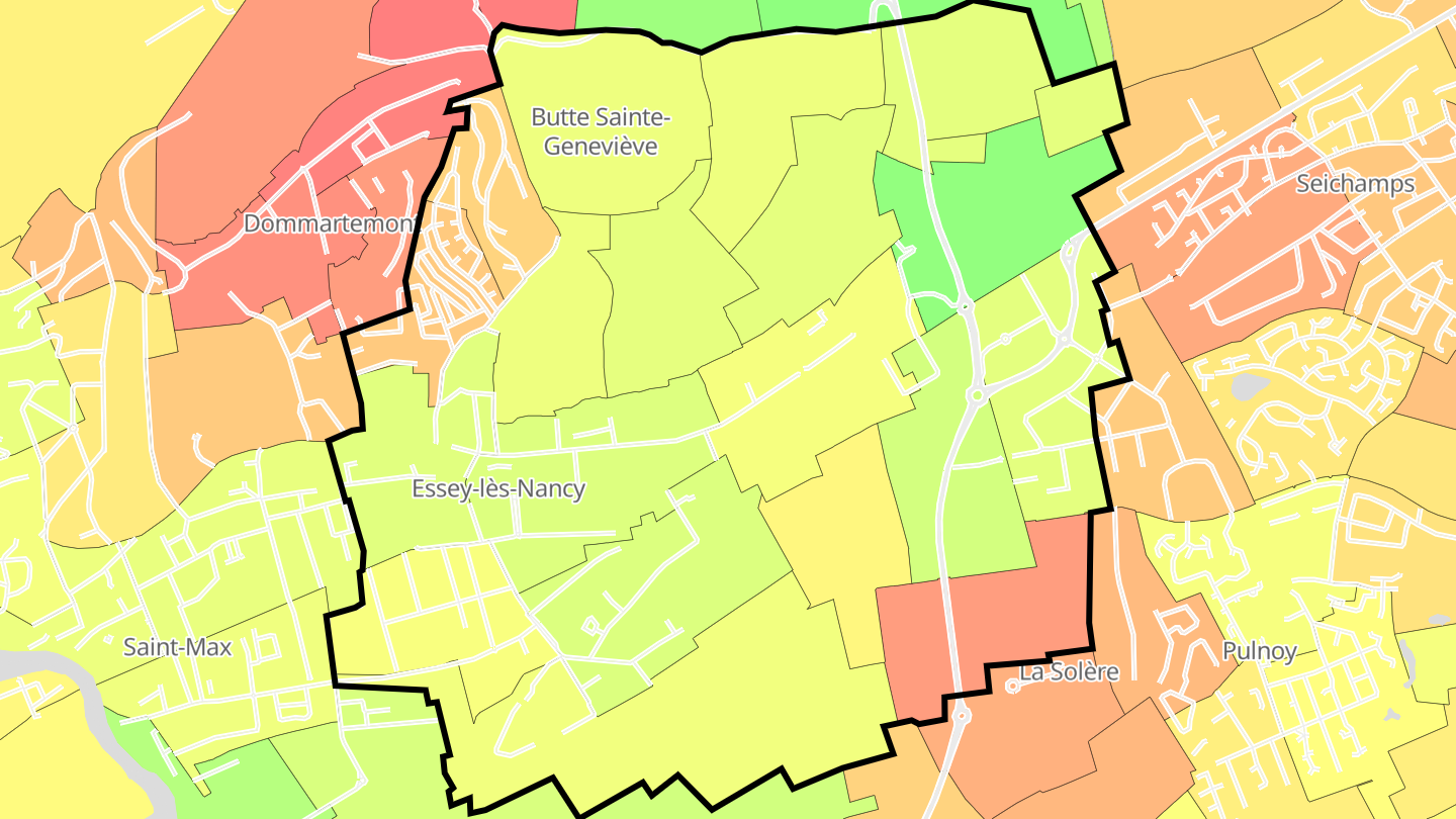 Carte des prix de l'immobilier Essey-lès-Nancy