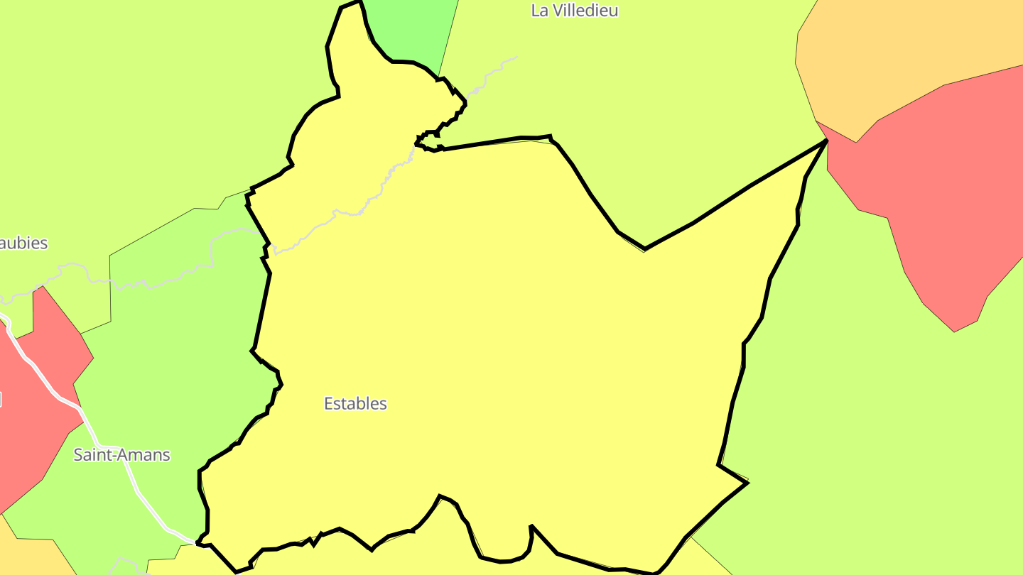 Carte des prix de l'immobilier Estables